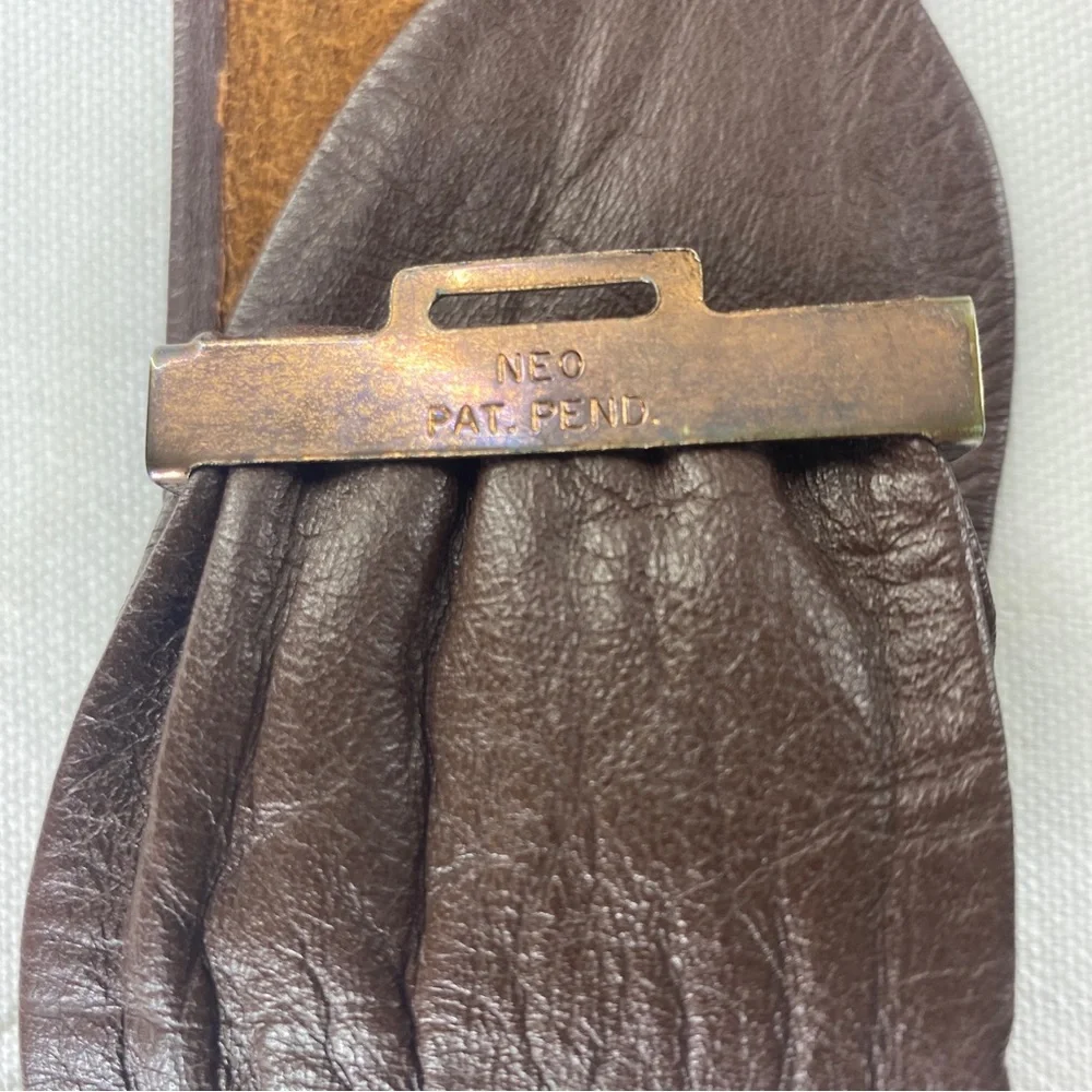 Neo Vintage BELT Bronze Tone Hammered Metal Buckle‎ And Leather  Adjustable